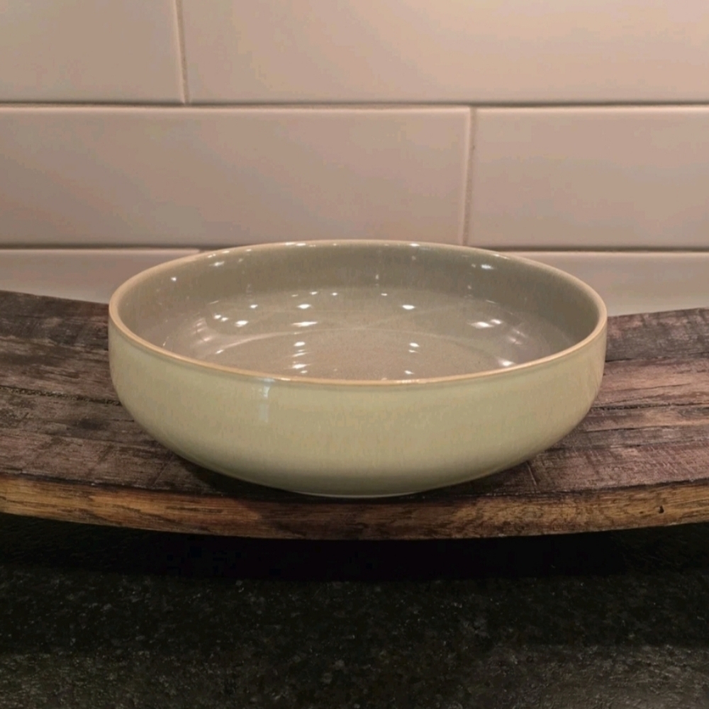 Denby-Langley Fire Sage Cream 9 Inch Serving Bowl With Tag